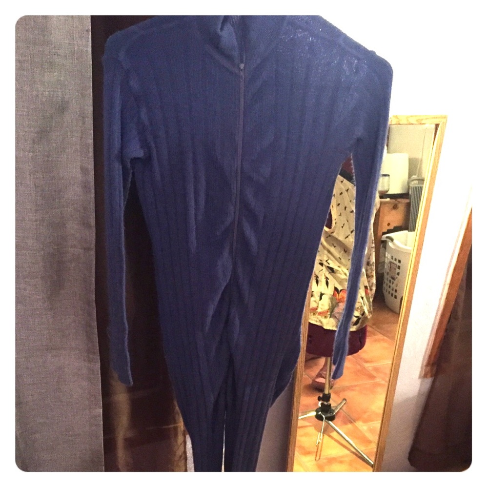 Blue French onesie pajamas size small